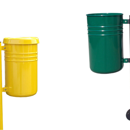 Degelijke afvalbak voor buiten in verschillende uitvoeringen en kleuren leverbaar. Zeer voordelig.